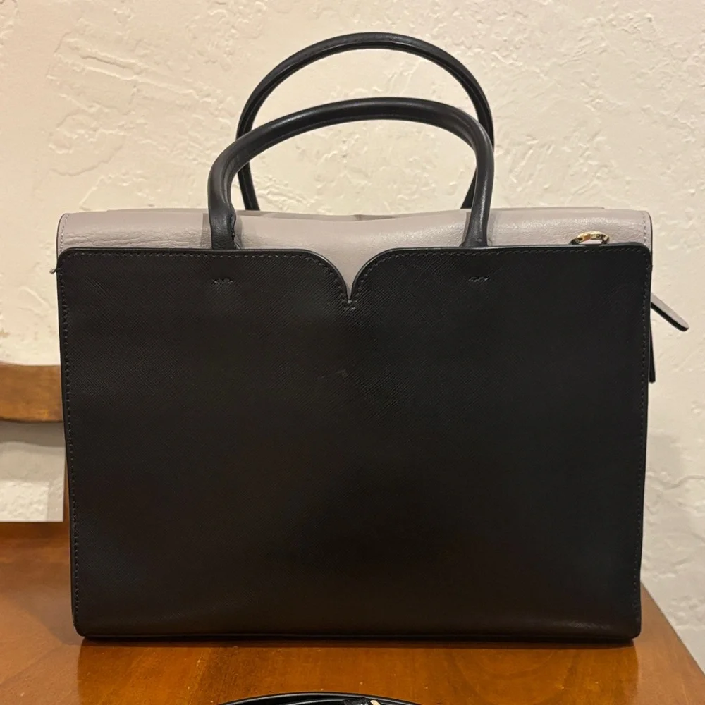 Kate Spade New York‎ Spencer Medium Satchel two-tone black/grey leather